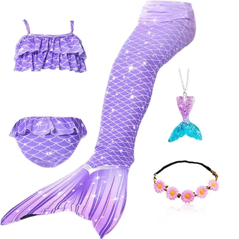 Girls Mermaid Tail Costume | Swimmable | Toylandeu™