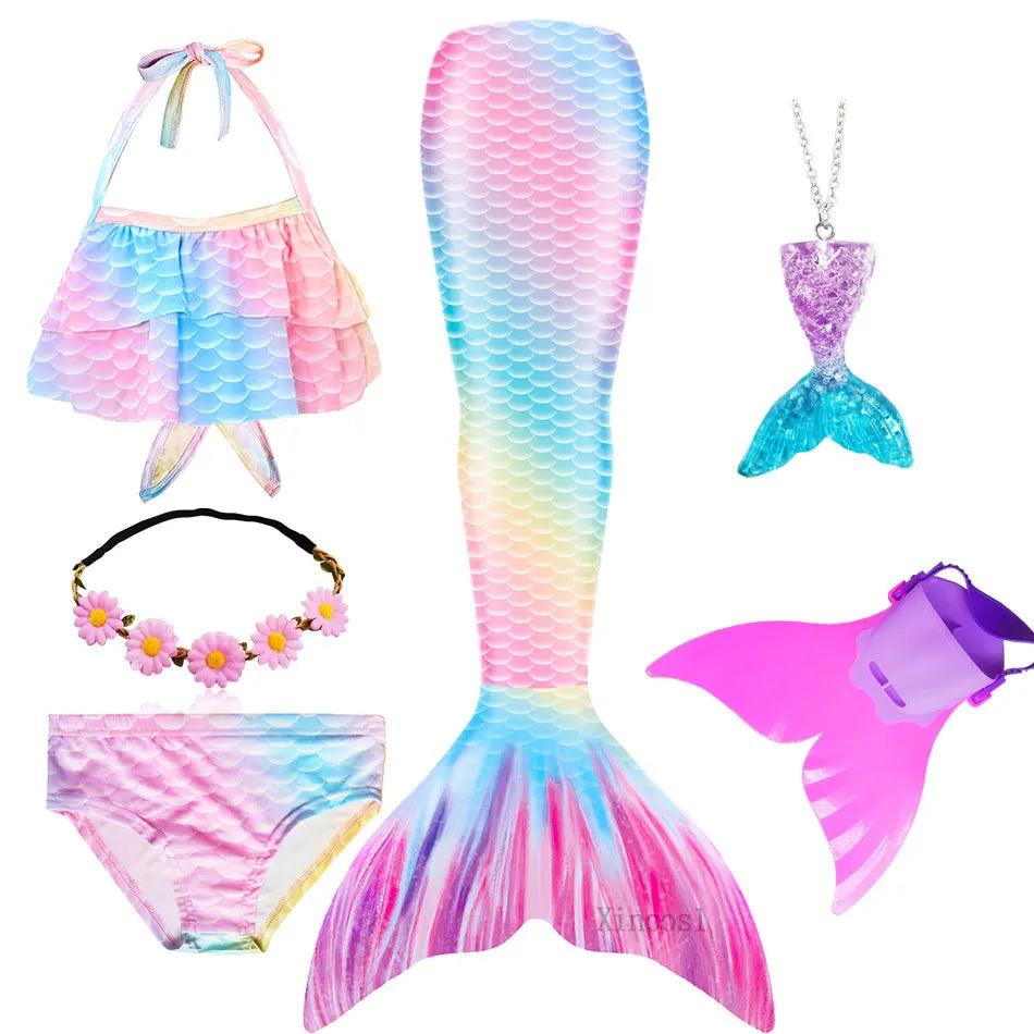 Girls Mermaid Tail Costume | Swimmable | Toylandeu™