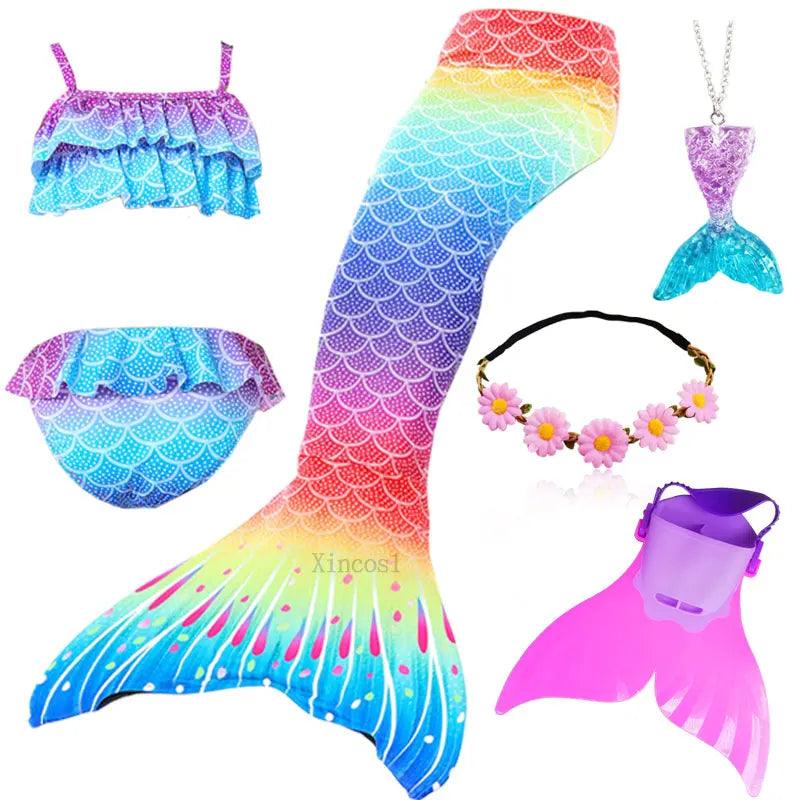 Girls Mermaid Tail Costume | Swimmable | Toylandeu™