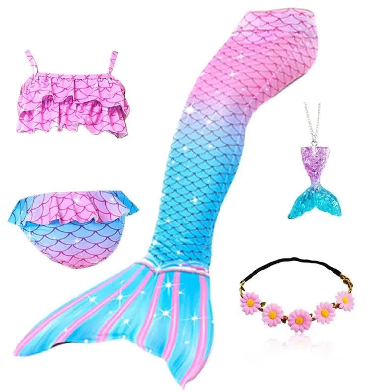 Girls Mermaid Tail Costume | Swimmable | Toylandeu™