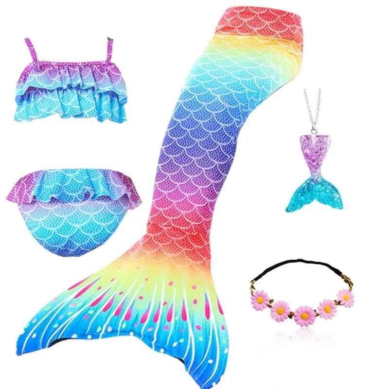 Girls Mermaid Tail Costume | Swimmable | Toylandeu™