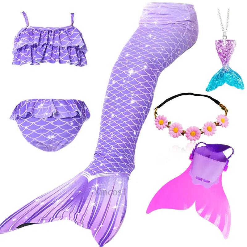 Girls Mermaid Tail Costume | Swimmable | Toylandeu™