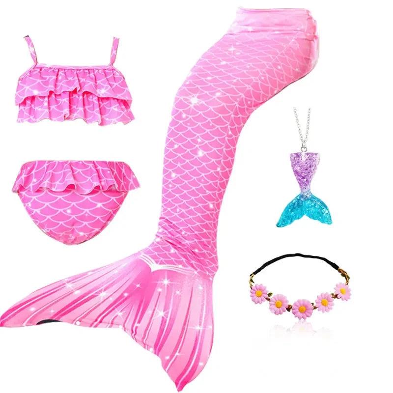Girls Mermaid Tail Costume | Swimmable | Toylandeu™