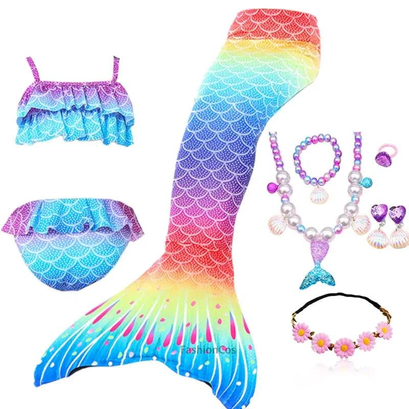 Girls Mermaid Tail Costume | Swimmable | Toylandeu™