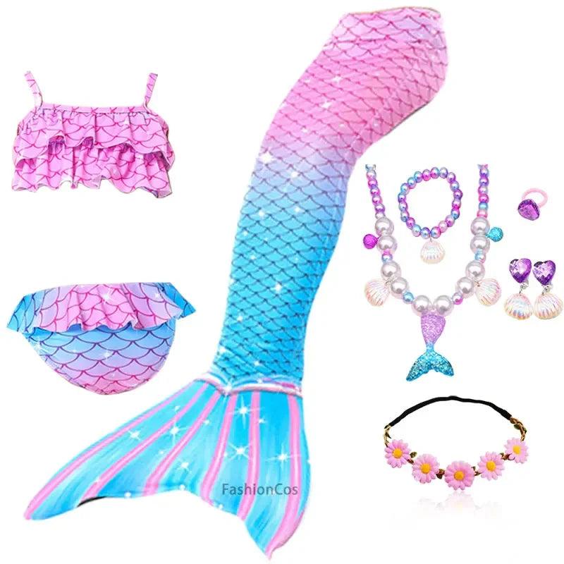 Girls Mermaid Tail Costume | Swimmable | Toylandeu™