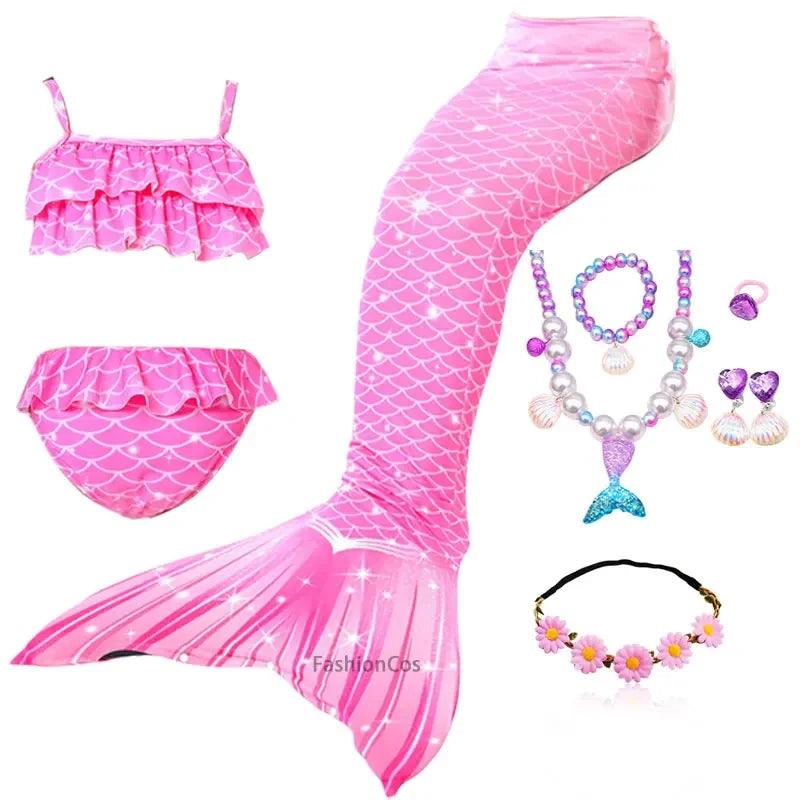 Girls Mermaid Tail Costume | Swimmable | Toylandeu™