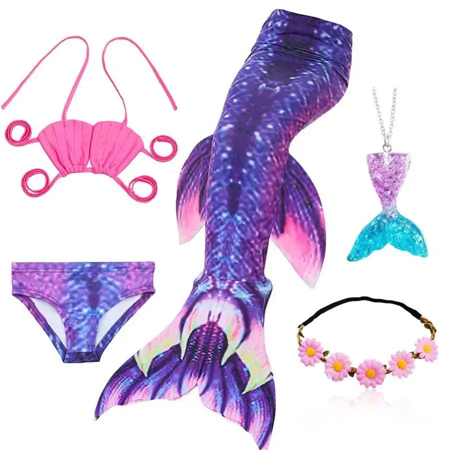 Girls Mermaid Tail Costume | Swimmable | Toylandeu™