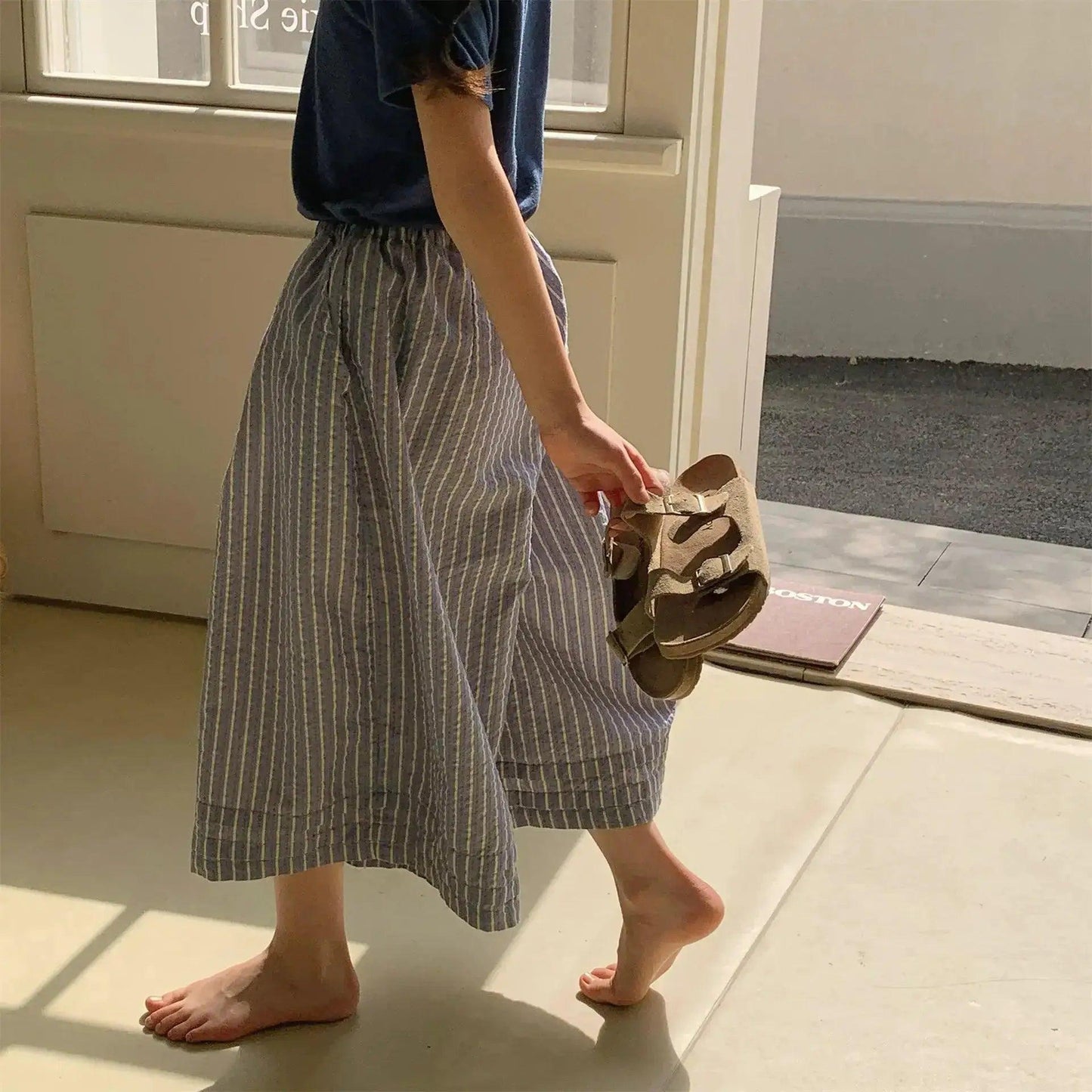  Girls Mosquito Proof Capri Pants Breathable Linen Cotton -  ToylandEU™
