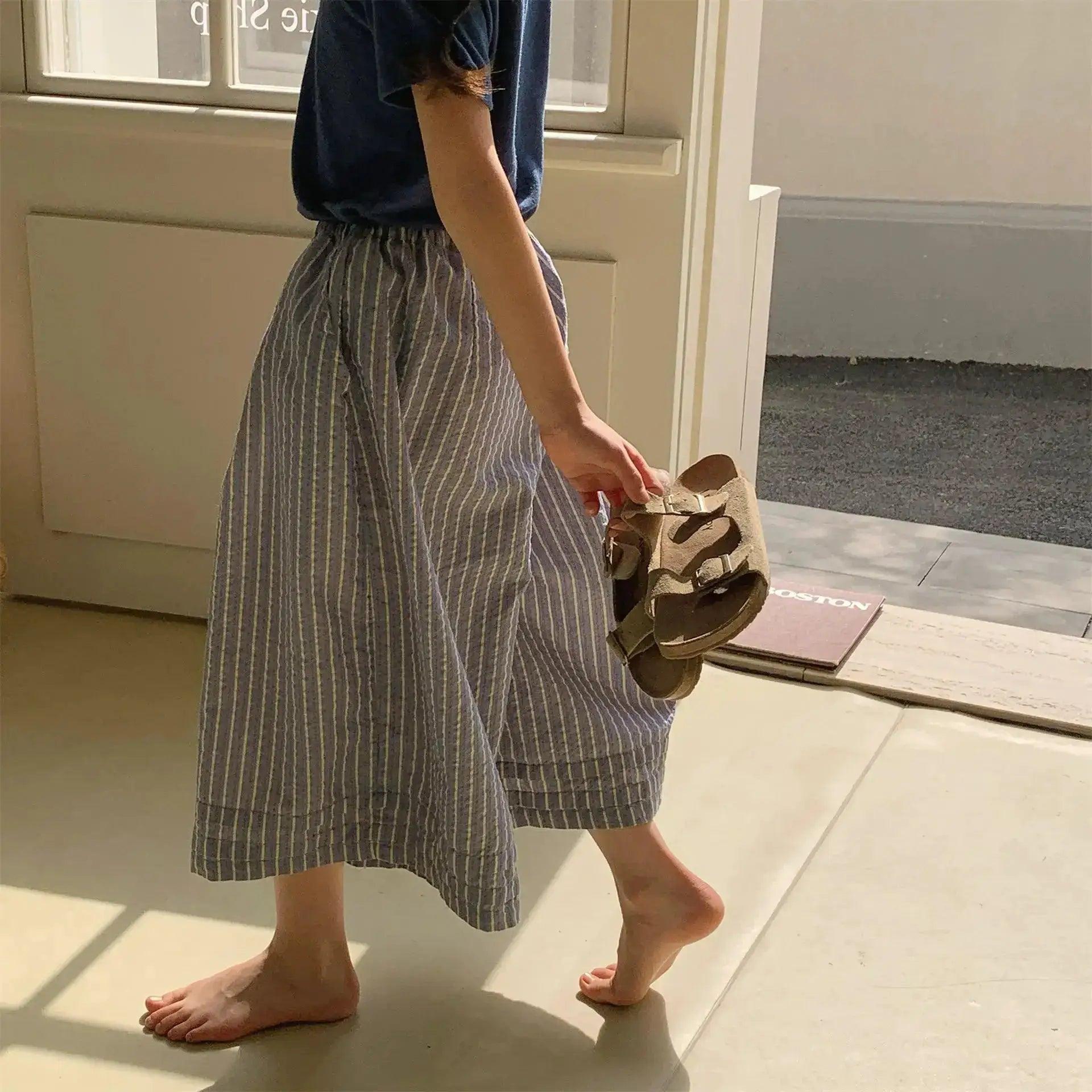  Girls Mosquito Proof Capri Pants Breathable Linen Cotton -  ToylandEU™
