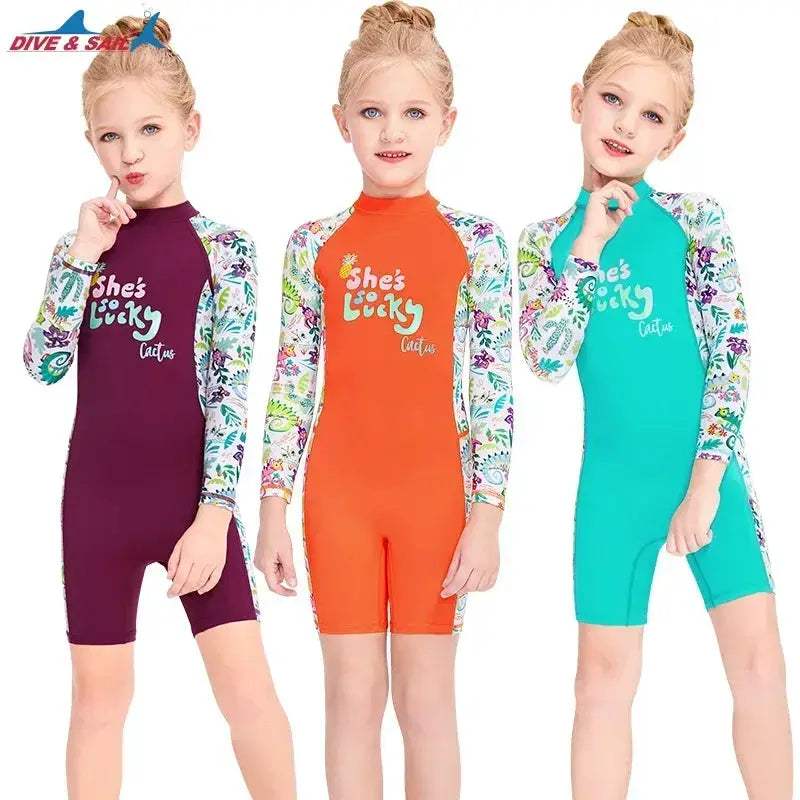 Girls Neoprene Wetsuit 1mm Quick Dry UV Protection For Surfing - ToylandEU