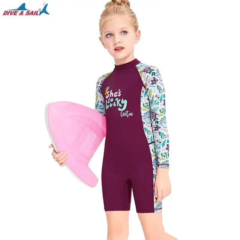 Girls Neoprene Wetsuit 1mm Quick Dry UV Protection For Surfing - ToylandEU