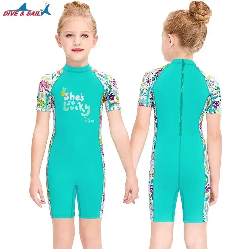Girls Neoprene Wetsuit 1mm Quick Dry UV Protection For Surfing - ToylandEU