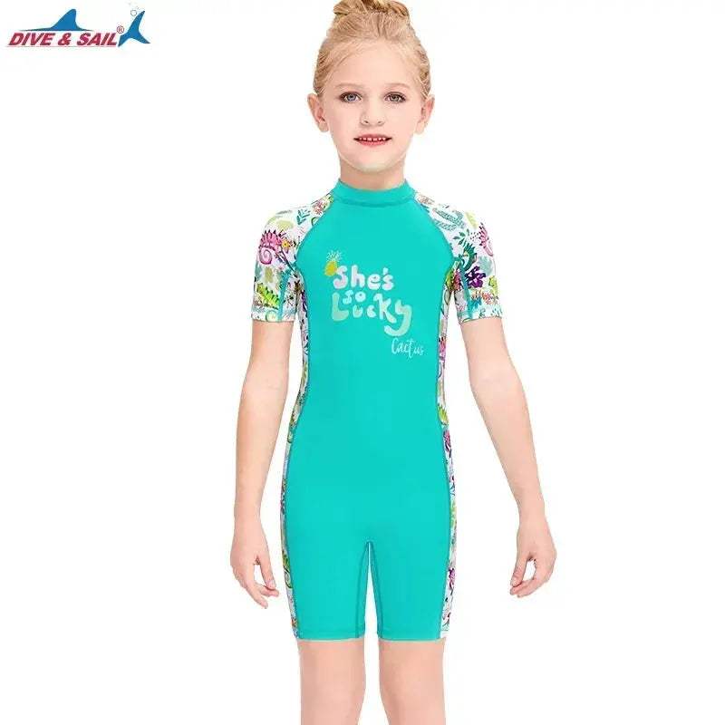 Girls Neoprene Wetsuit 1mm Quick Dry UV Protection For Surfing - ToylandEU