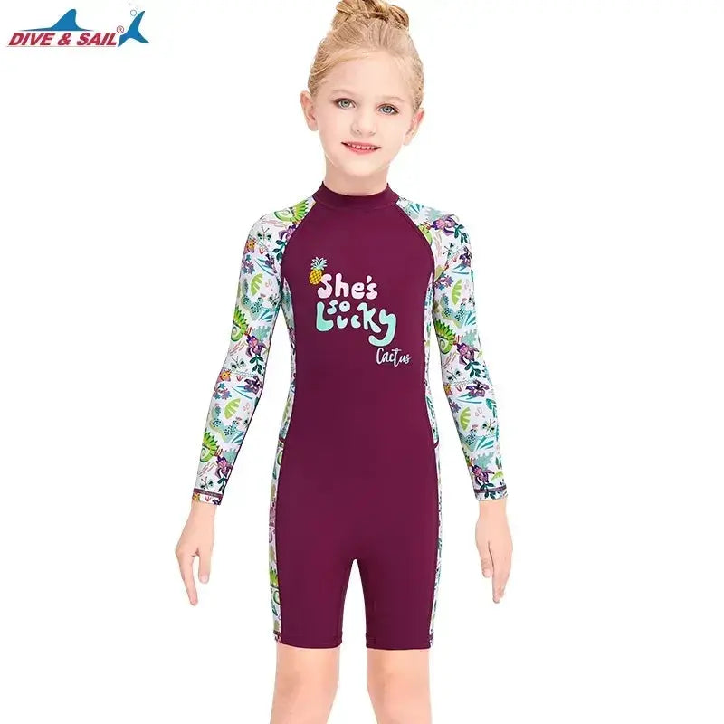 Girls Neoprene Wetsuit 1mm Quick Dry UV Protection For Surfing - ToylandEU