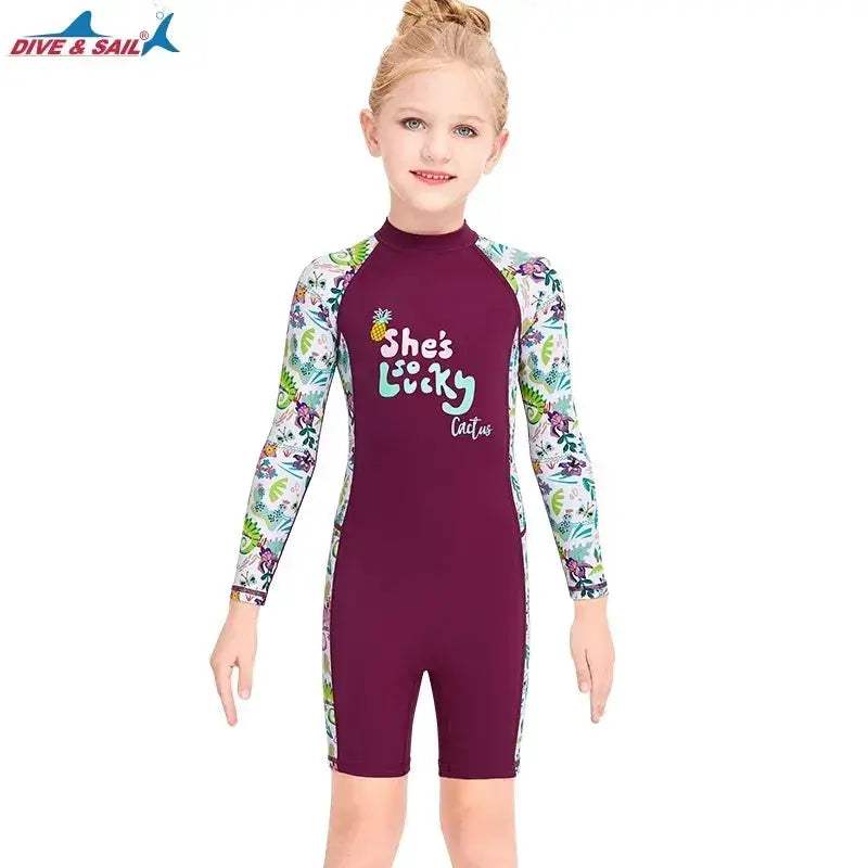 Girls Neoprene Wetsuit 1mm Quick Dry UV Protection For Surfing - ToylandEU