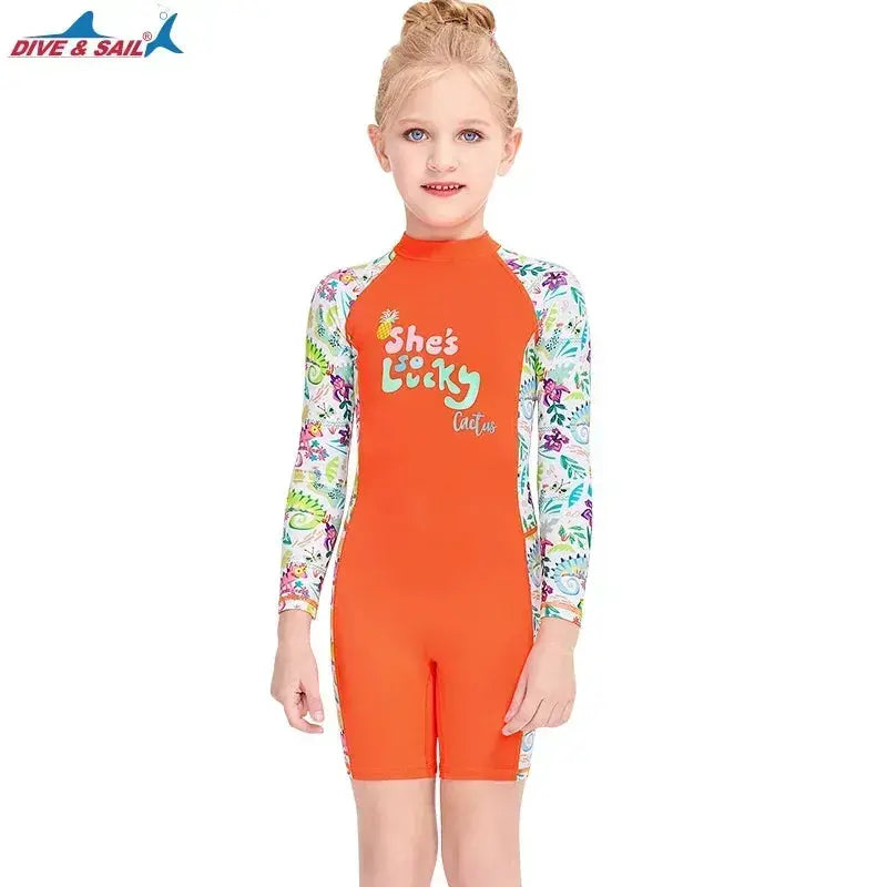 Girls Neoprene Wetsuit 1mm Quick Dry UV Protection For Surfing - ToylandEU