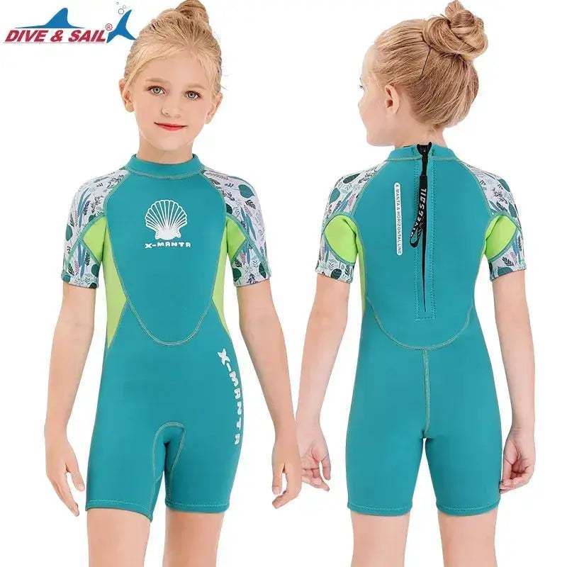 Girls Neoprene Wetsuit 2.5mm Full Body Swimwear For Water Sports - ToylandEU