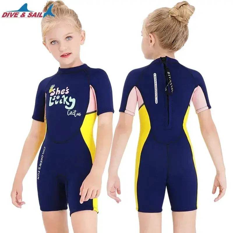 Girls Neoprene Wetsuit 2.5mm Keeps Warm Winter Swimming - ToylandEU