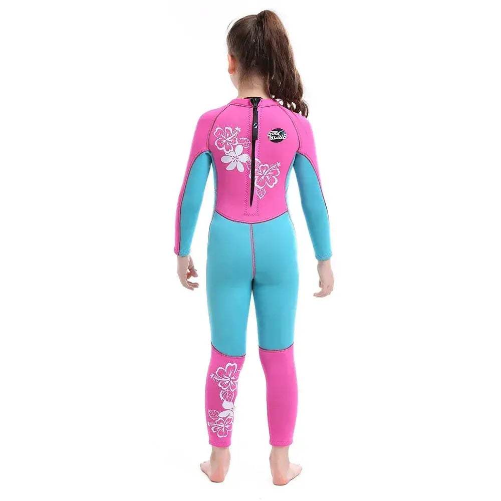 Girls Neoprene Wetsuit 3mm Long Sleeve Keep Warm Surfing - ToylandEU