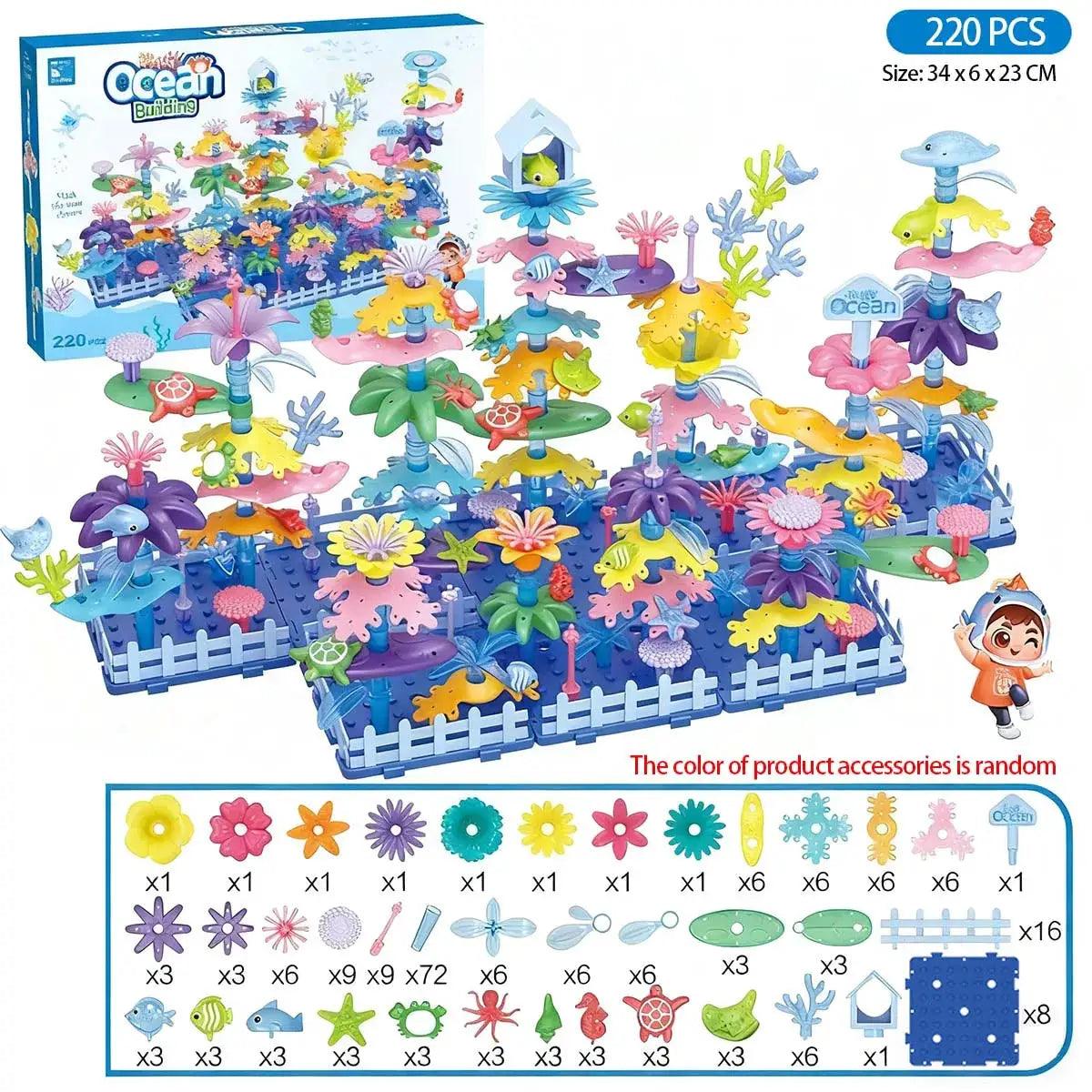  Girls Ocean Coral Building Blocks Creative CE Certified -  ToylandEU™