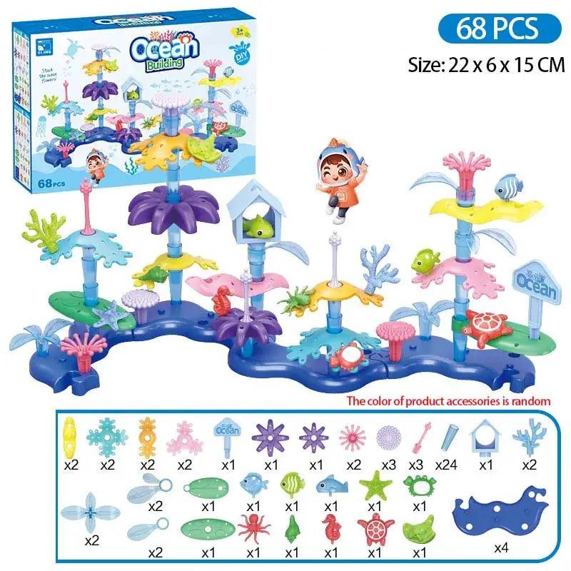  Girls Ocean Coral Building Blocks Creative CE Certified -  ToylandEU™