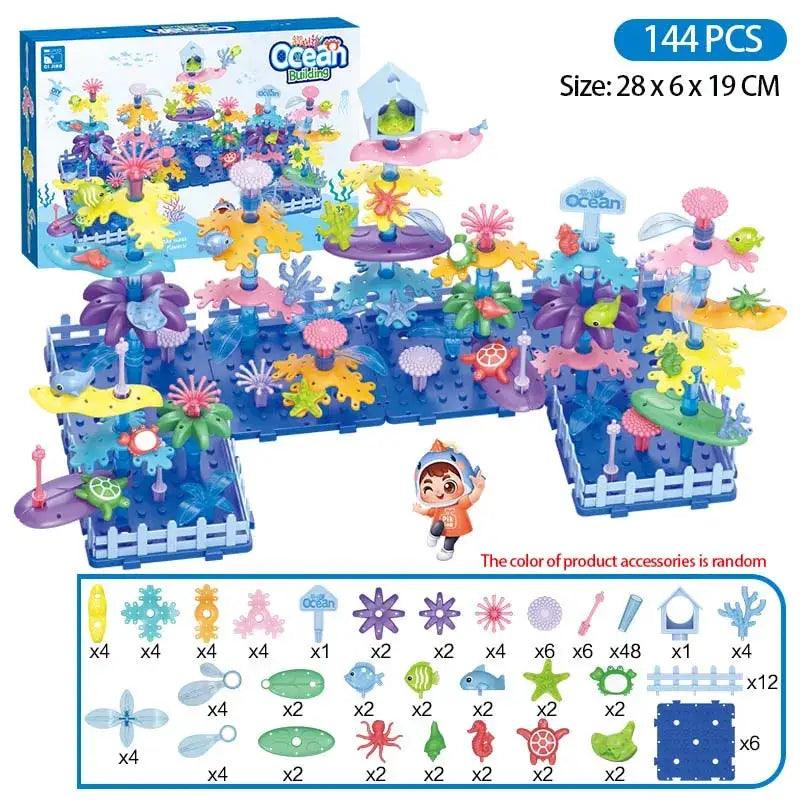  Girls Ocean Coral Building Blocks Creative CE Certified -  ToylandEU™