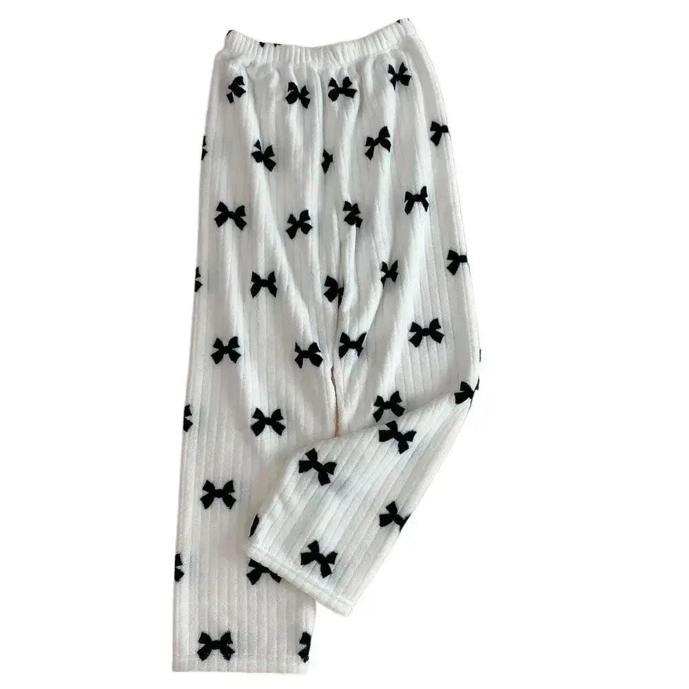  Girls Pajama Pants Fleece Sleepwear Bowknot Comfort -  ToylandEU™
