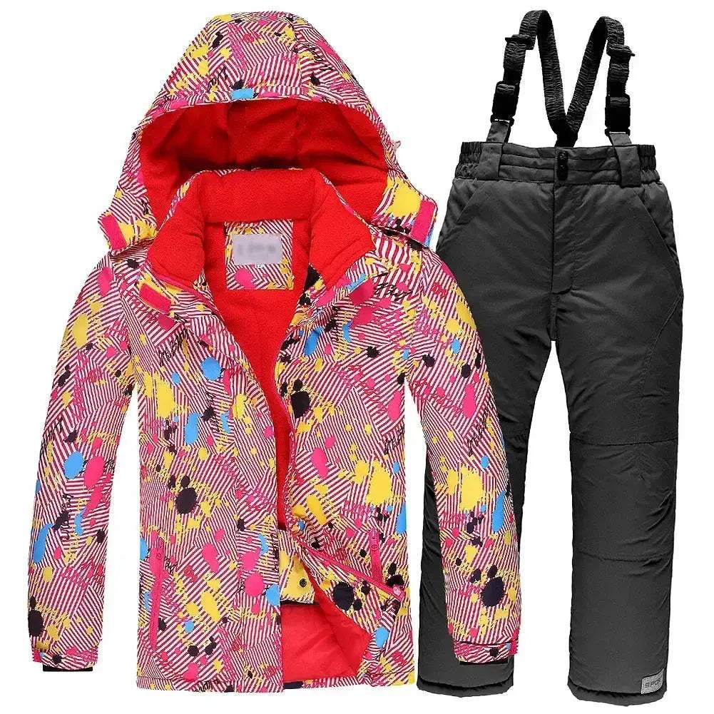 Girls Ski Jacket Snow Bibs Set Waterproof Warm Windproof - ToylandEU