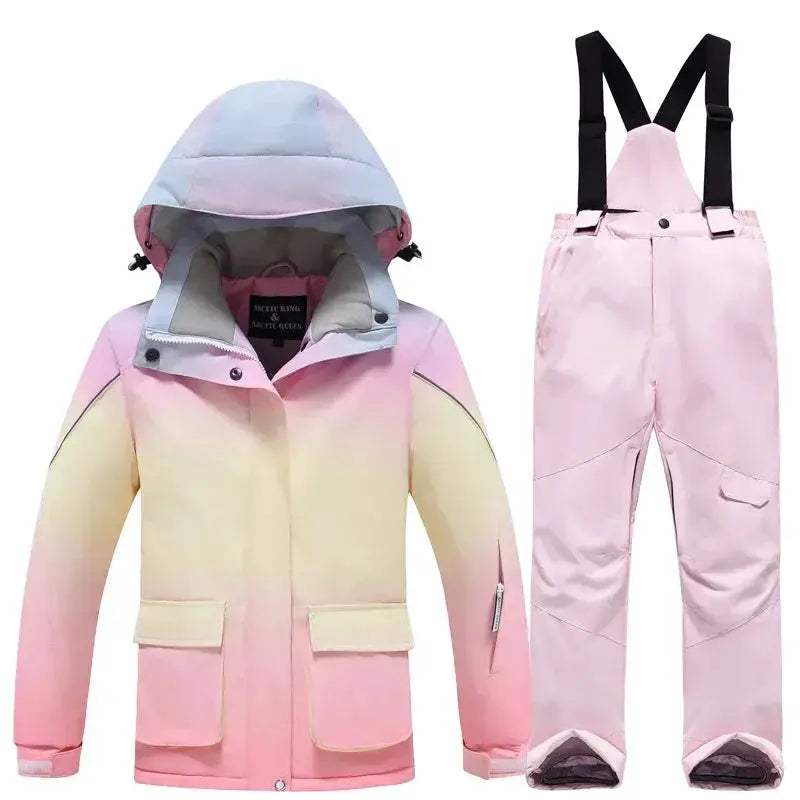 Girls Ski Suit Waterproof Windproof AllinOne Snow Gear - ToylandEU