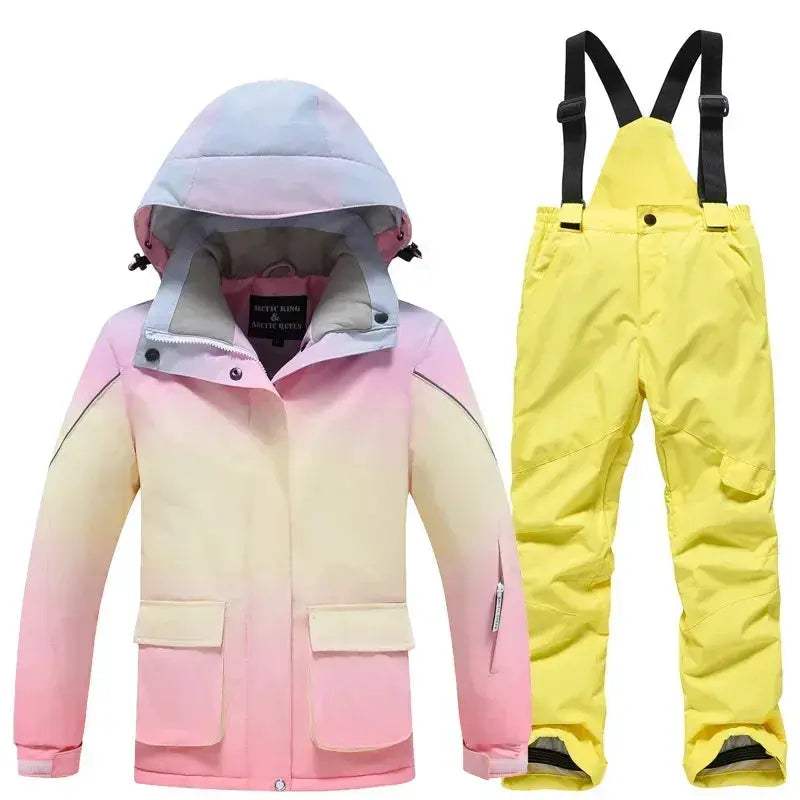 Girls Ski Suit Waterproof Windproof AllinOne Snow Gear - ToylandEU