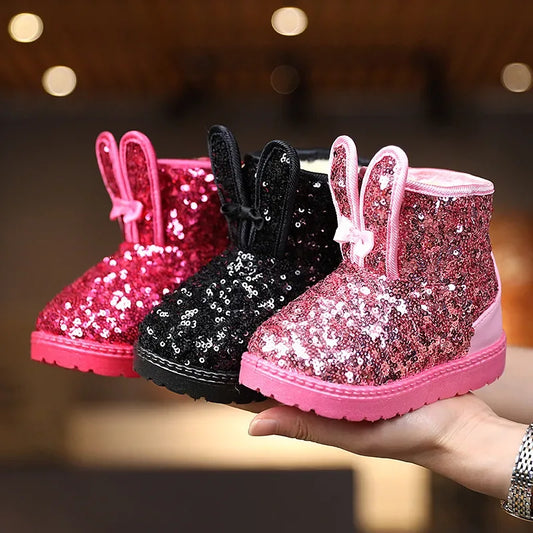 Girls Snow Boots Winter Warm Furry Waterproof Ankle Boots - ToylandEU