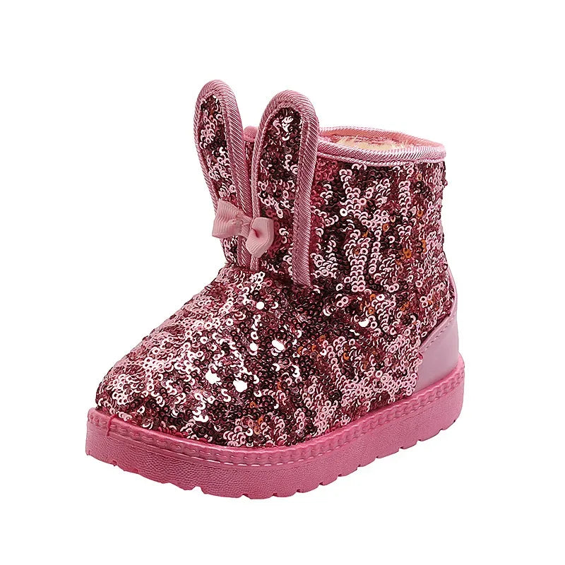 Girls Snow Boots Winter Warm Furry Waterproof Ankle Boots - ToylandEU