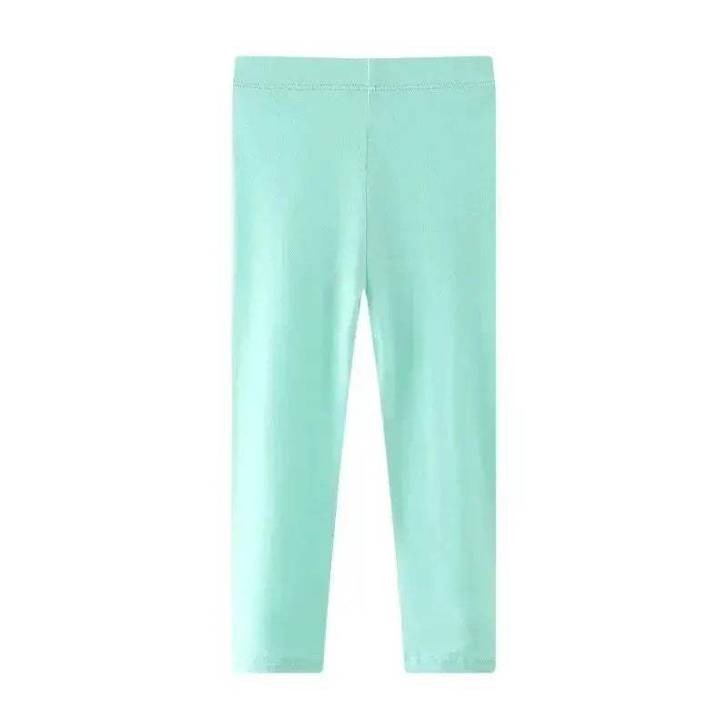 Girls Solid Color Cotton Leggings Elastic Waist Slim Fit 4-6Y - ToylandEU