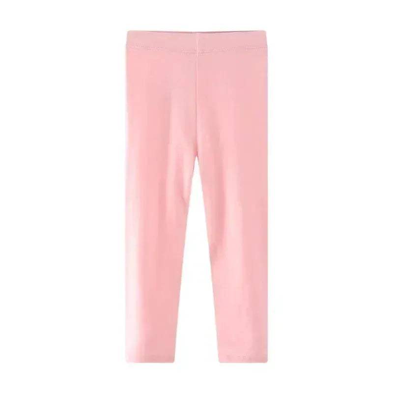 Girls Solid Color Cotton Leggings Elastic Waist Slim Fit 4-6Y - ToylandEU