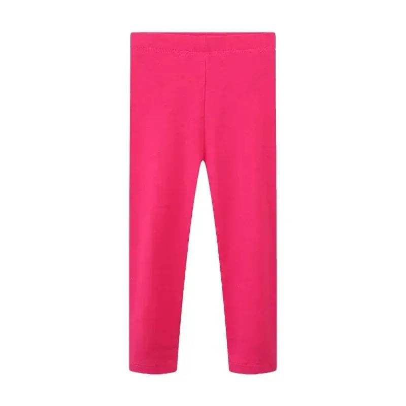 Girls Solid Color Cotton Leggings Elastic Waist Slim Fit 4-6Y - ToylandEU