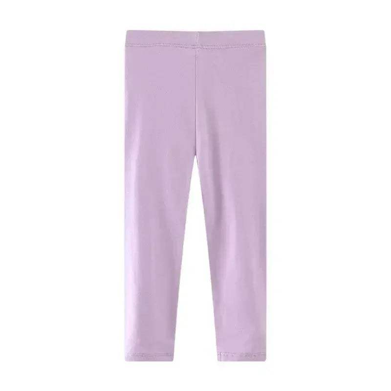Girls Solid Color Cotton Leggings Elastic Waist Slim Fit 4-6Y - ToylandEU