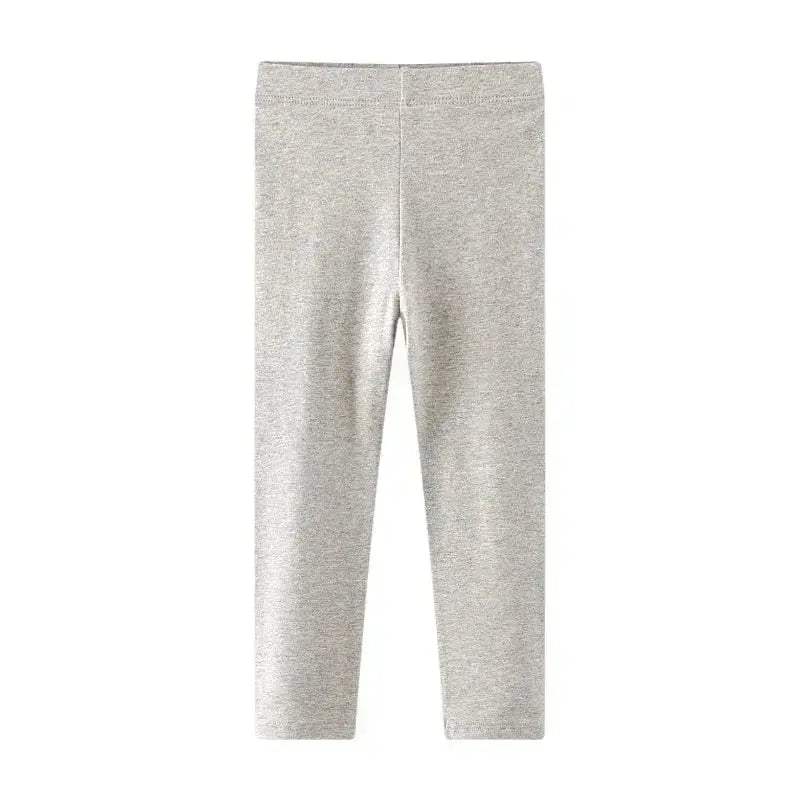 Girls Solid Color Cotton Leggings Elastic Waist Slim Fit 4-6Y - ToylandEU