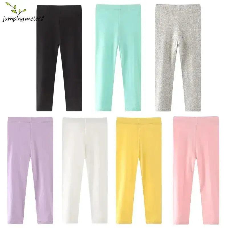  Girls Solid Color Cotton Leggings Waist Slim Fit 4-6Y -  ToylandEU™