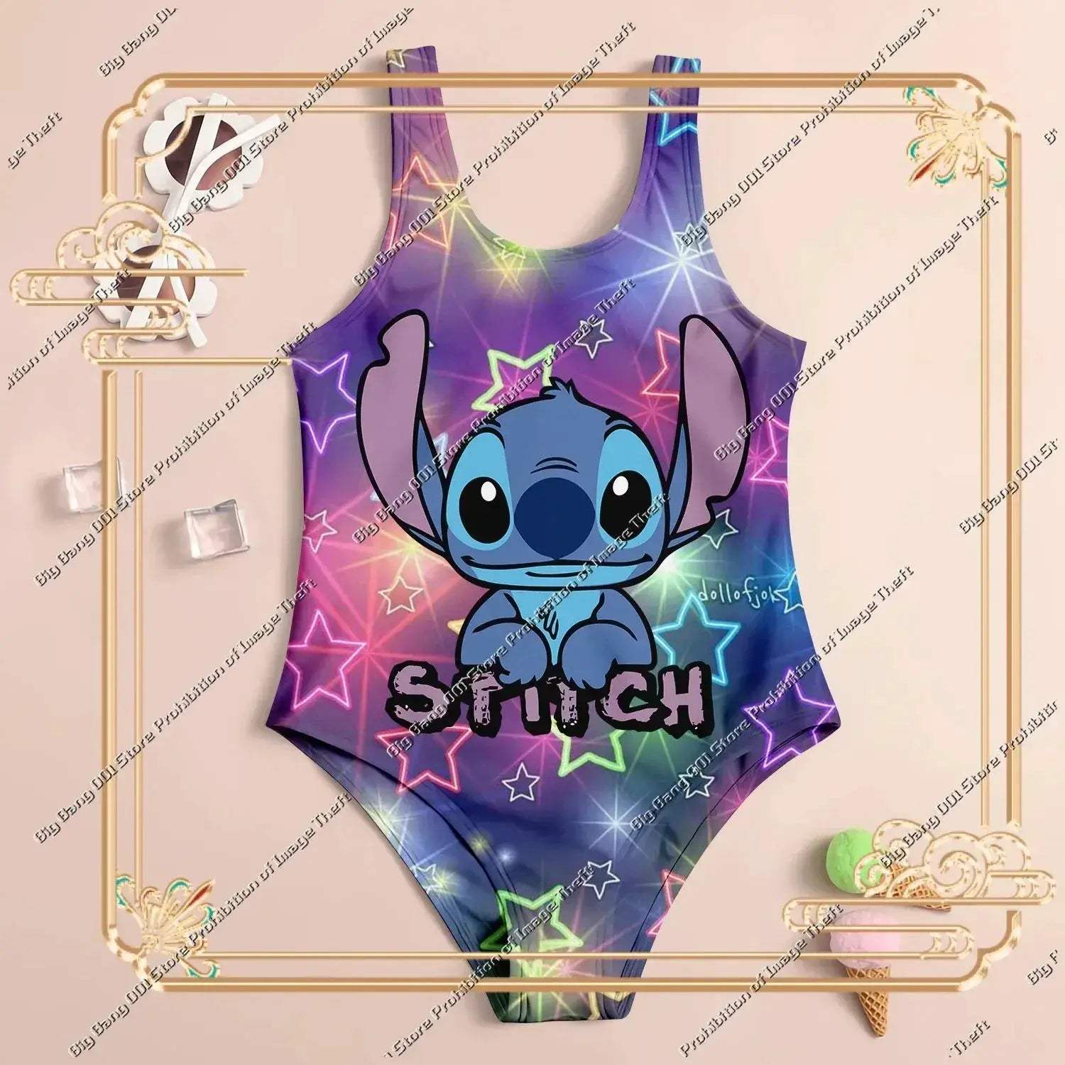 Girls Swimwear Set UV Protection Quick Dry 3D Print - ToylandEU