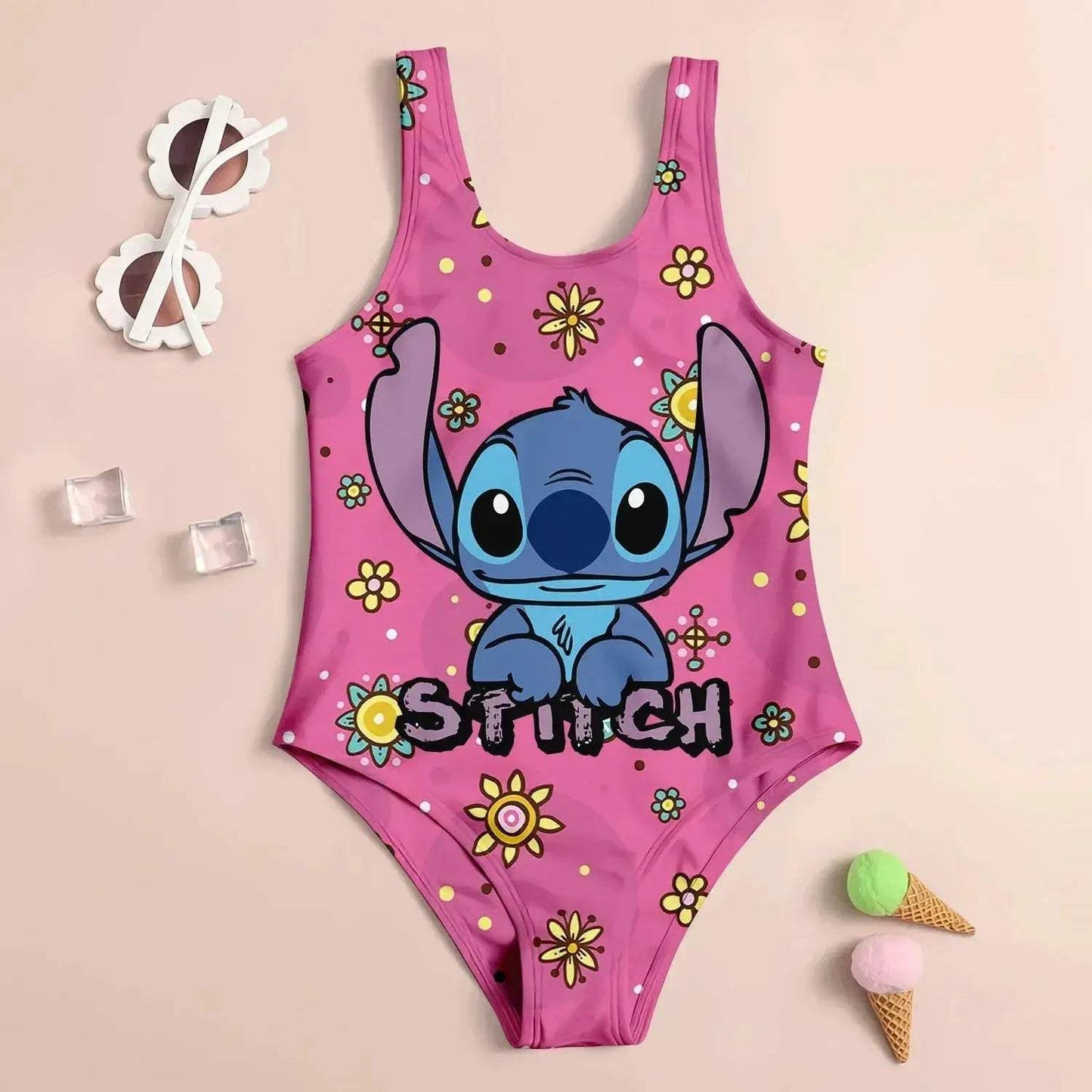 Girls Swimwear Set UV Protection Quick Dry 3D Print - ToylandEU