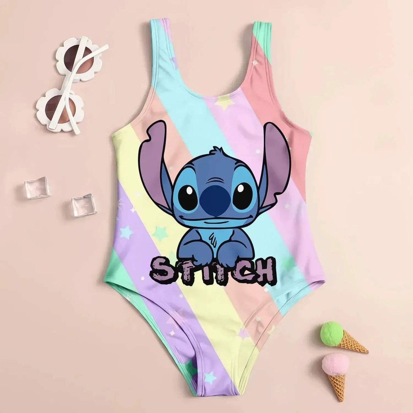 Girls Swimwear Set UV Protection Quick Dry 3D Print - ToylandEU