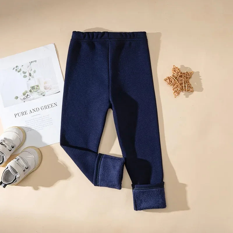 Girls Winter Fleece Lined Ankle Length Pants For Cozy Warmth - ToylandEU
