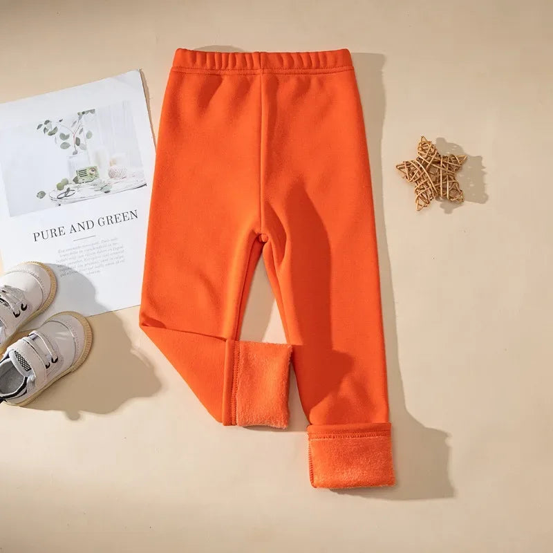 Girls Winter Fleece Lined Ankle Length Pants For Cozy Warmth - ToylandEU