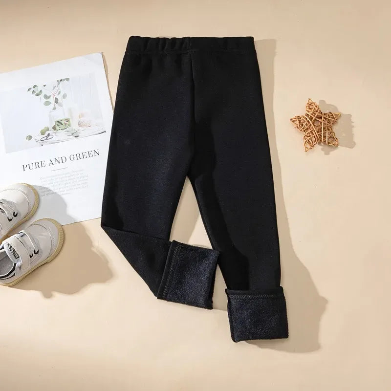 Girls Winter Fleece Lined Ankle Length Pants For Cozy Warmth - ToylandEU