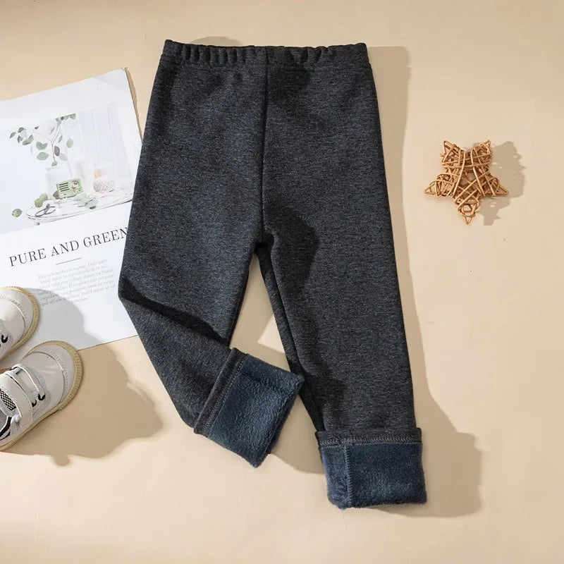 Girls Winter Fleece Lined Ankle Length Pants For Cozy Warmth - ToylandEU