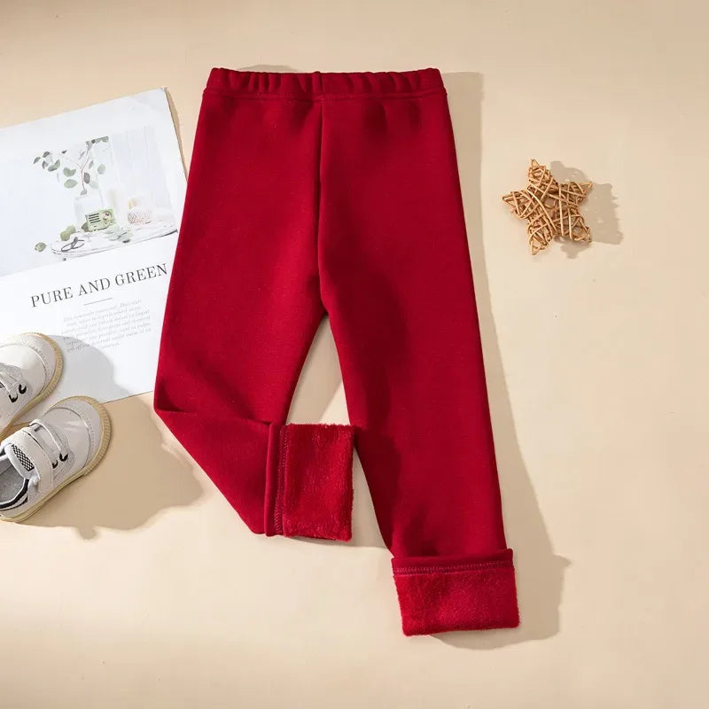 Girls Winter Fleece Lined Ankle Length Pants For Cozy Warmth - ToylandEU