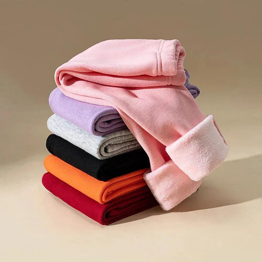  Girls Winter Fleece Lined Pants Ankle Length Comfort -  ToylandEU™
