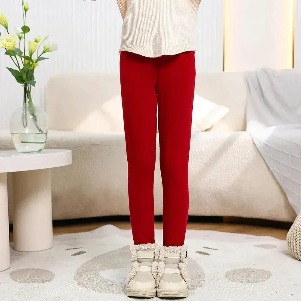  Girls Winter Fleece Lined Pants Ankle Length Comfort -  ToylandEU™