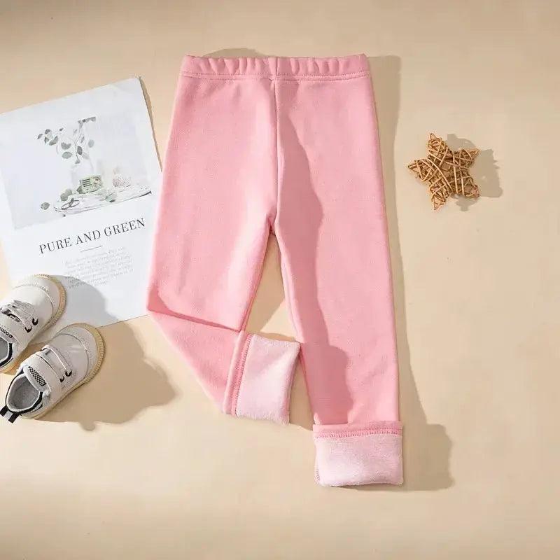  Girls Winter Fleece Lined Pants Ankle Length Comfort -  ToylandEU™