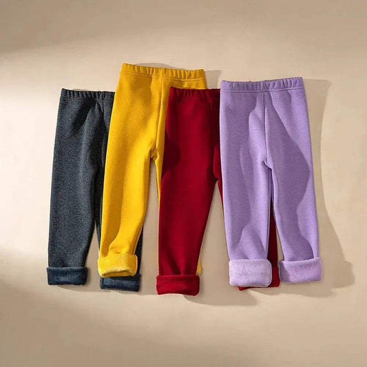  Girls Winter Fleece Lined Pants Ankle Length Comfort -  ToylandEU™